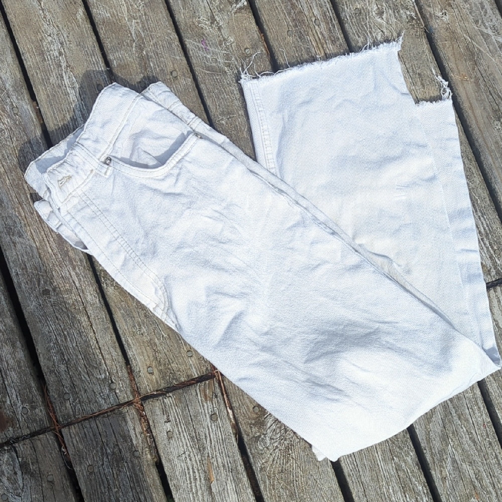 Zara Cloud Dancer Denim Jeans